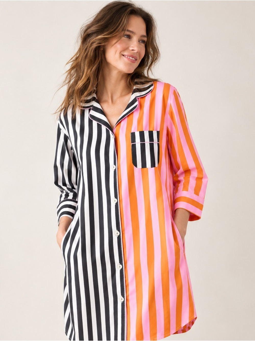 NEW! Printfresh Showtime Stripes - Sleep Shirt - Skeleton Candy Size XS